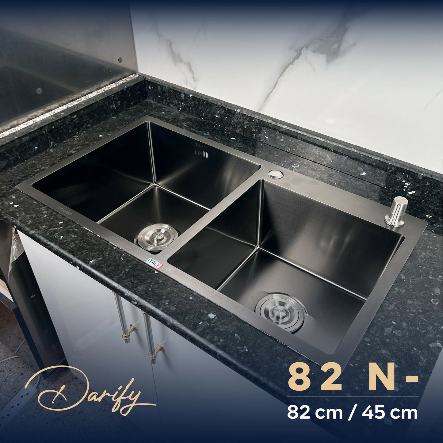 EVEIR CUISINE SWISSINOX 82C- / 82X45cm INOX 304 + ROBINET 360