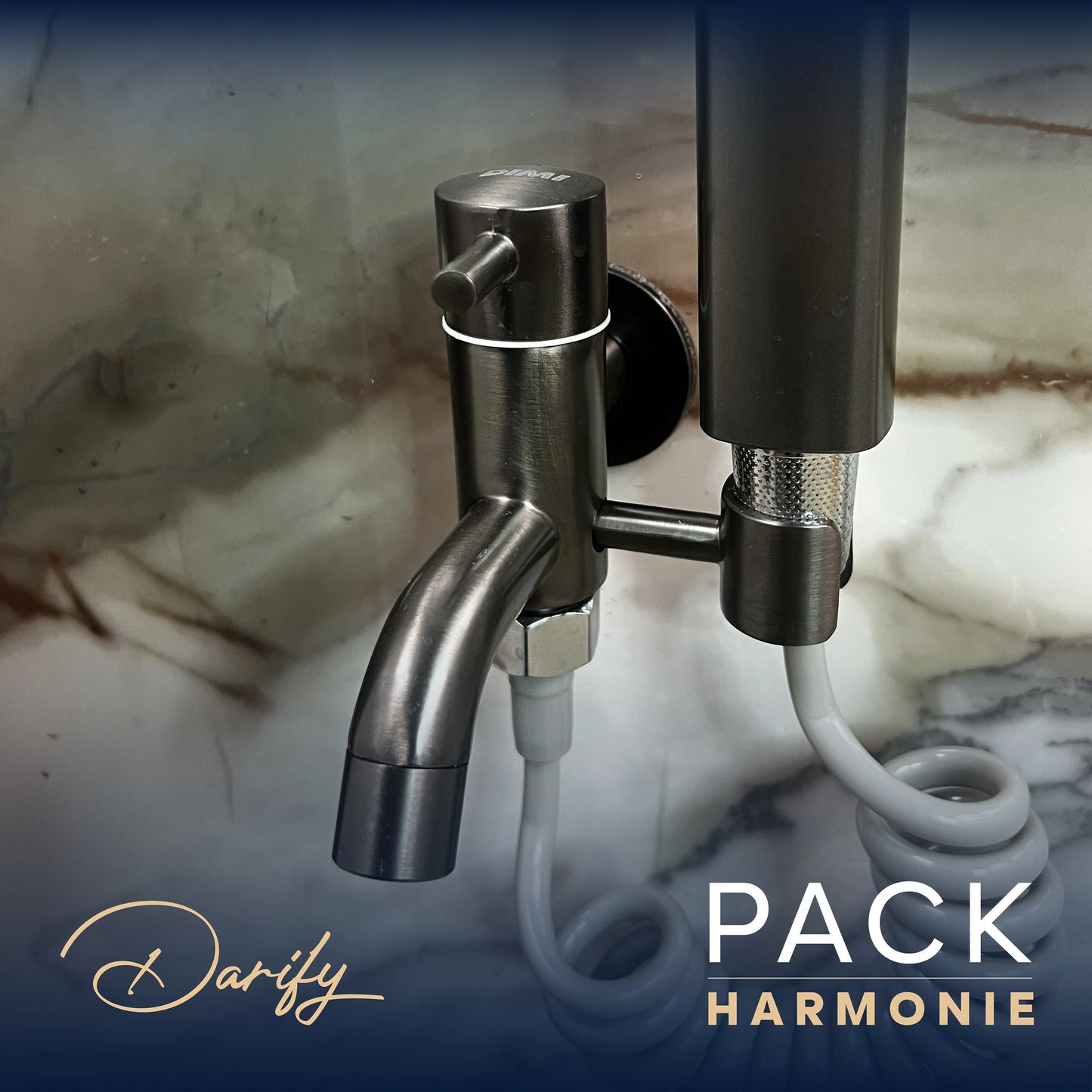 Pack harmonie gris 4 article salle de bain complete
