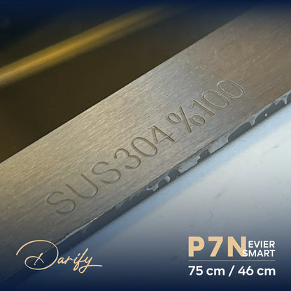 EVIER CUISINE SMART SWISS-INOX PIANO 07 boutons 01 Bac 75/46 P7N