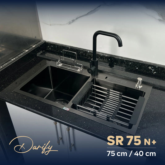 Évier de cuisine SR75N+ de SWISS INOX (75×40cm) + ROBINET 360