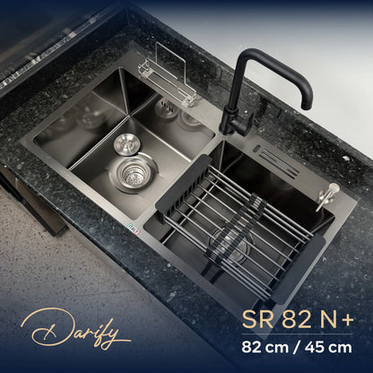 évier cuisine SWISS_INOX  SR82N+ (82x45) + Robinet 360