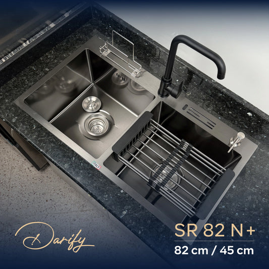 évier cuisine SWISS_INOX  SR82N+ (82x45) + Robinet 360