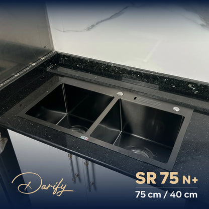 Évier de cuisine SR75N+ de SWISS INOX (82×45cm) + ROBINET 360