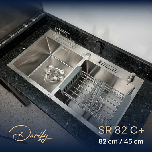 évier cuisine SWISS_INOX  SR82C+ (82x45) + Robinet 360