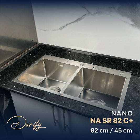 Évier de cuisine NASR82C+ de SWISS INOX (82×45cm) + ROBINET 360
