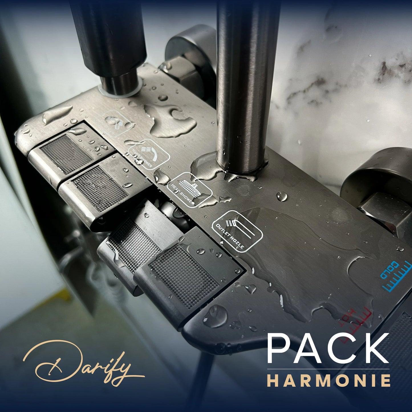 Pack harmonie gris 4 article salle de bain complete