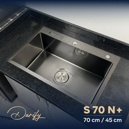 évier cuisine SWISS_INOX  S70N+ (70x45) + Robinet 360