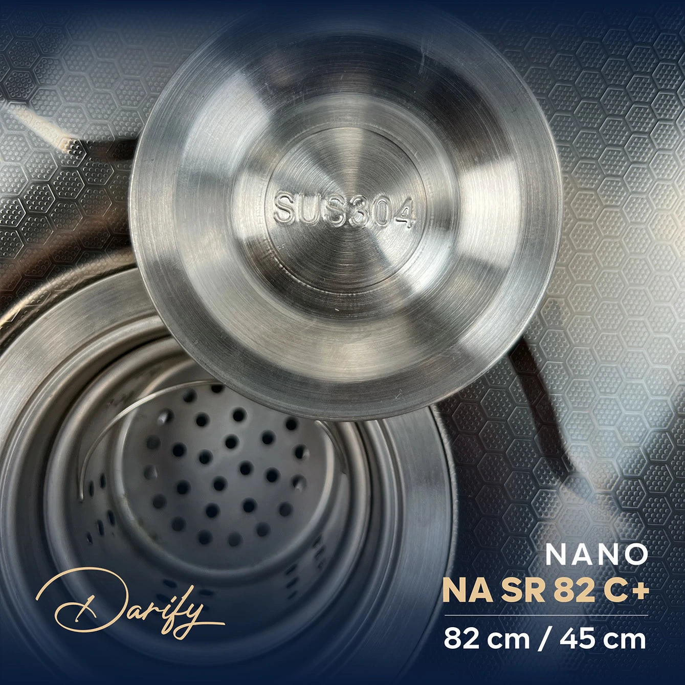 Évier de cuisine NASR82C+ de SWISS INOX (82×45cm) + ROBINET 360