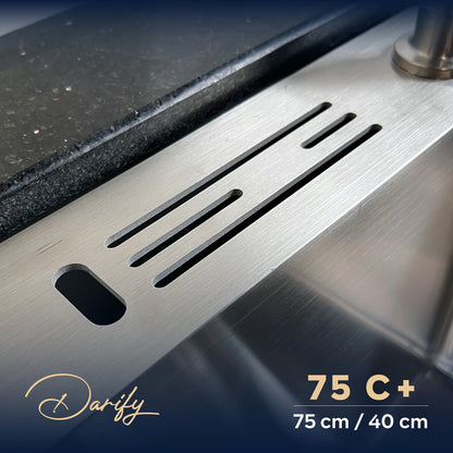 Évier de cuisine 75C+ de SWISS INOX (75×40 cm) + ROBINET 360