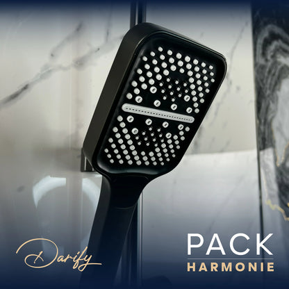 Pack harmonie gris 4 article salle de bain complete