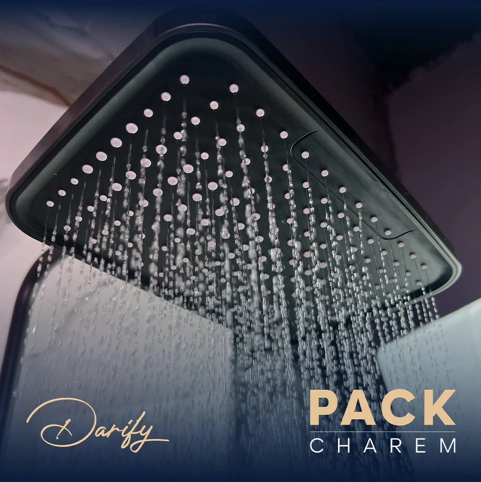 Pack CHAREM gris 4 article salle de bain complete