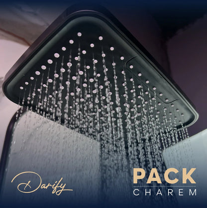 Pack CHAREM gris 4 article salle de bain complete