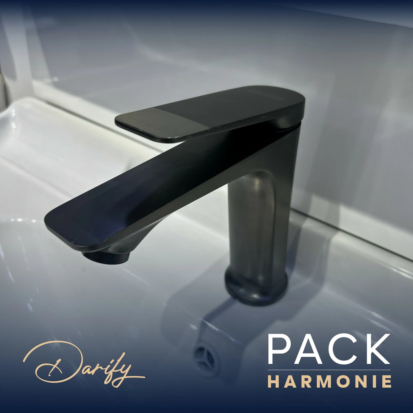 Pack harmonie gris 4 article salle de bain complete