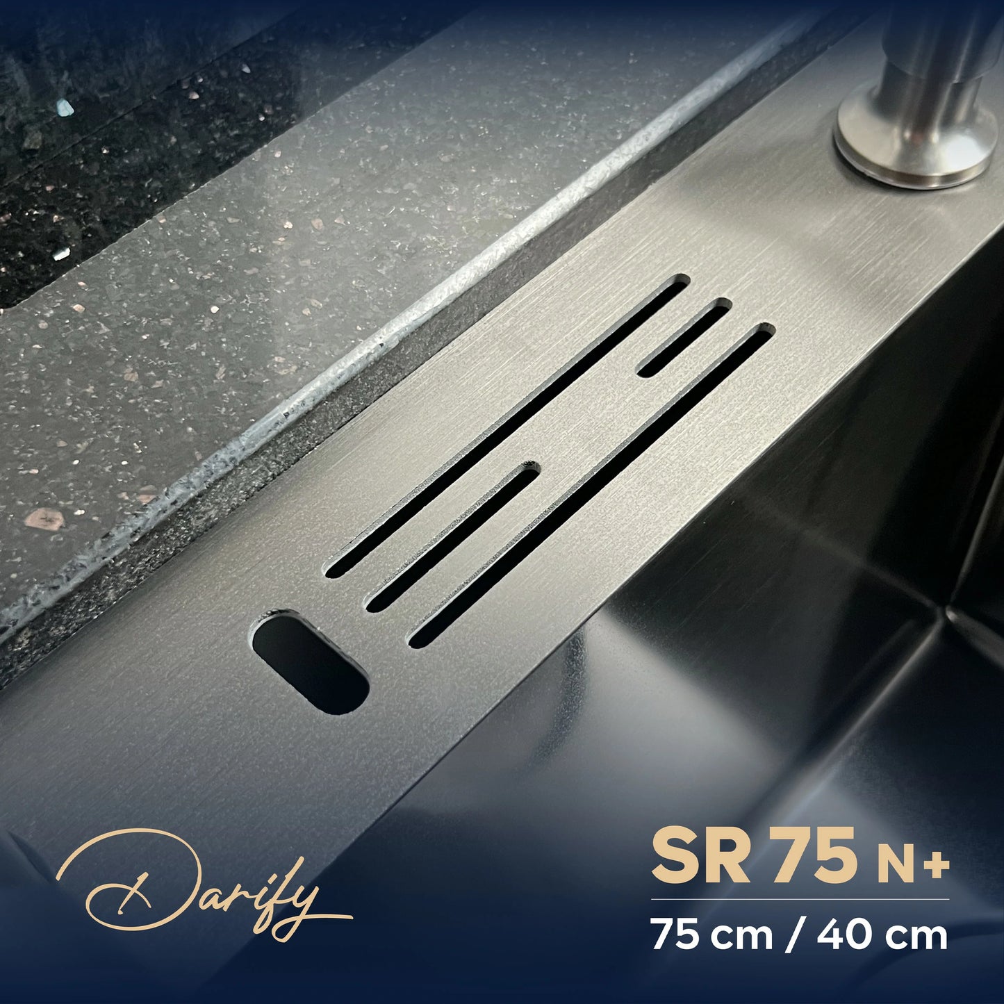 Évier de cuisine SR75N+ de SWISS INOX (82×45cm) + ROBINET 360
