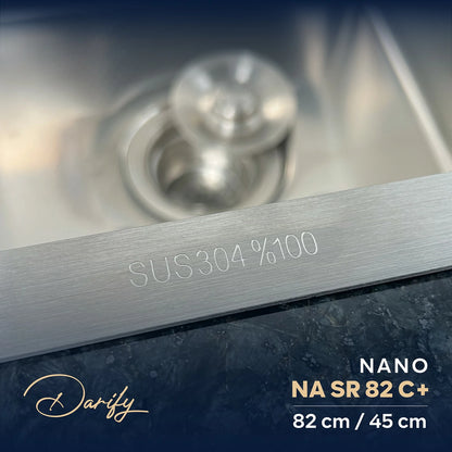 Évier de cuisine NASR82C+ de SWISS INOX (82×45cm) + ROBINET 360