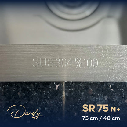 Évier de cuisine SR75N+ de SWISS INOX (82×45cm) + ROBINET 360