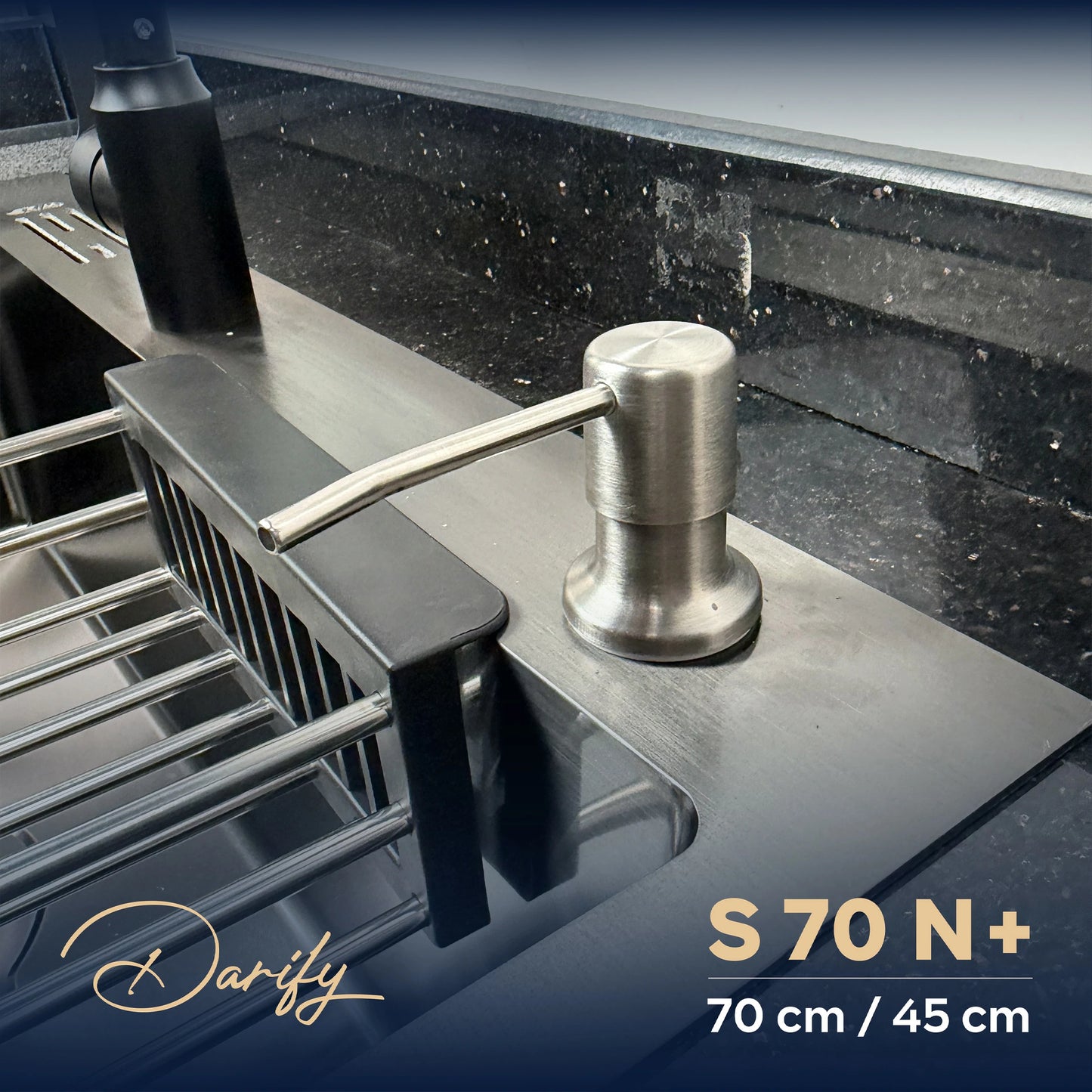 évier cuisine SWISS_INOX  S70N+ (70x45) + Robinet 360