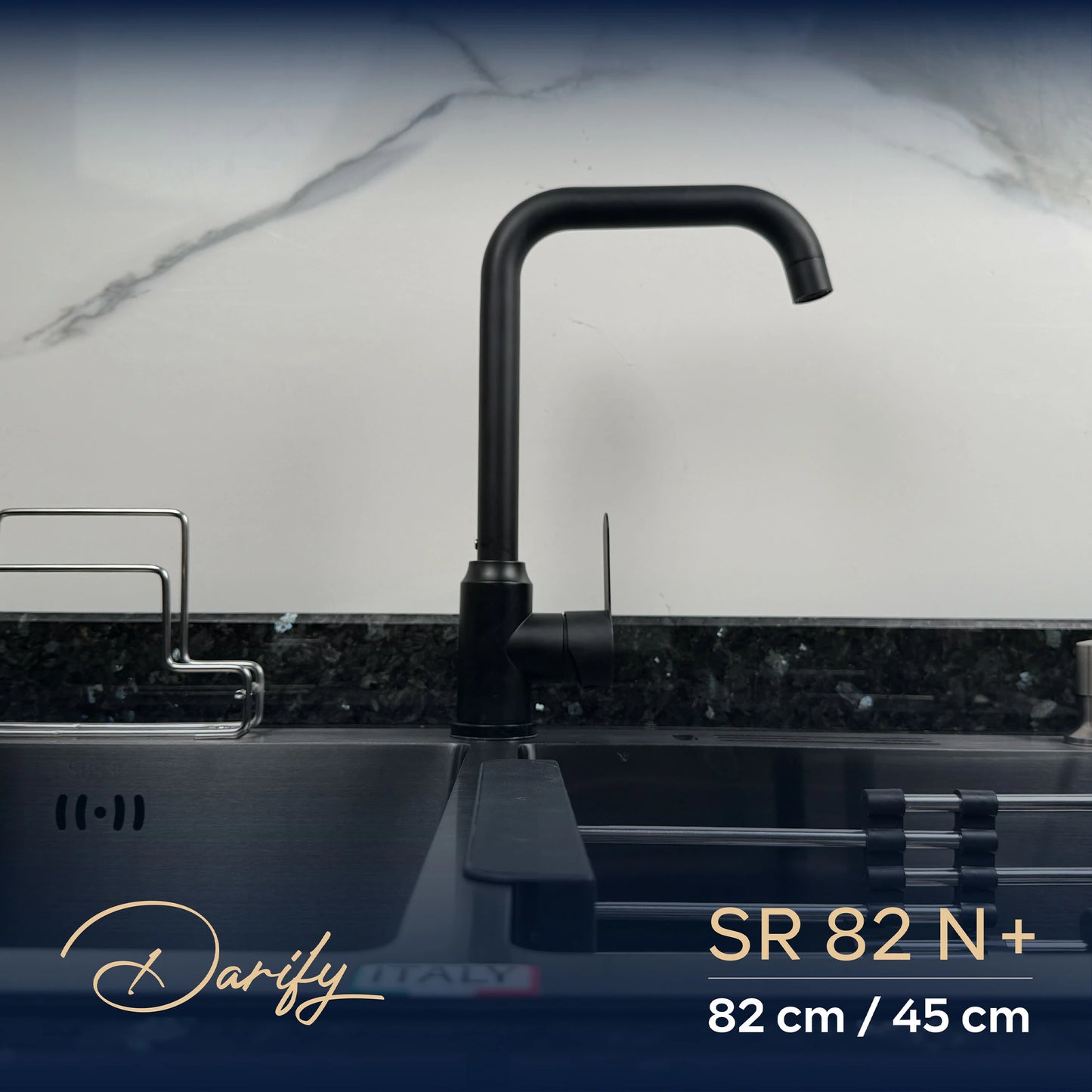 évier cuisine SWISS_INOX  SR82N+ (82x45) + Robinet 360