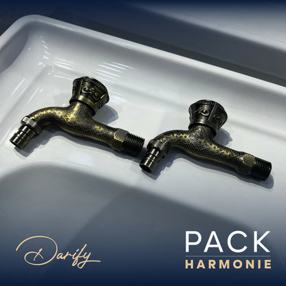 Pack harmonie gris 4 article salle de bain complete