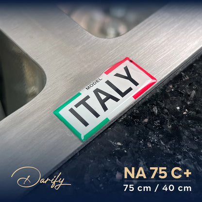 evier cuisine SWISS-INOX NA75C+ double bac 75/40 cm  / NANO + Roibinet 360