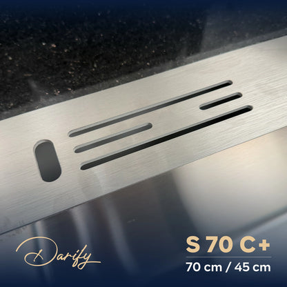 évier cuisine SWISS_INOX  S70C+ (70x45) + Robinet 360