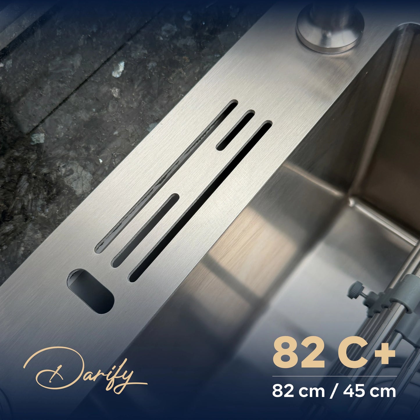 évier cuisine SWISS_INOX  82C+ (82x45) + Robinet 360