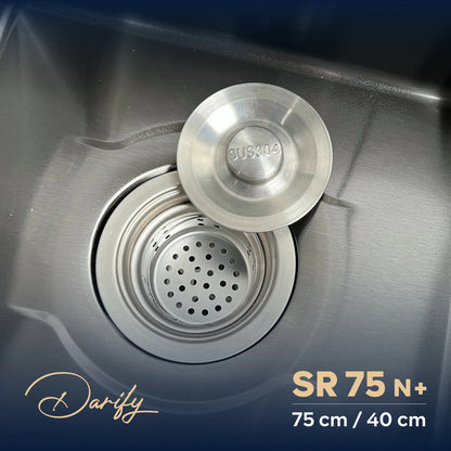 Évier de cuisine SR75N+ de SWISS INOX (82×45cm) + ROBINET 360