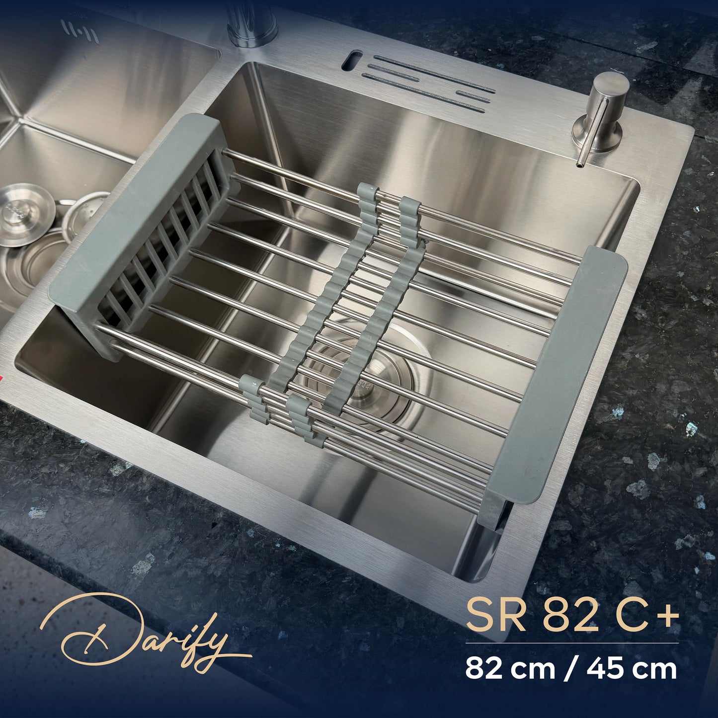 évier cuisine SWISS_INOX  SR82C+ (82x45) + Robinet 360