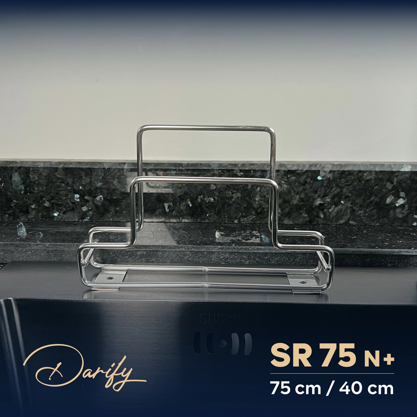 Évier de cuisine SR75N+ de SWISS INOX (82×45cm) + ROBINET 360