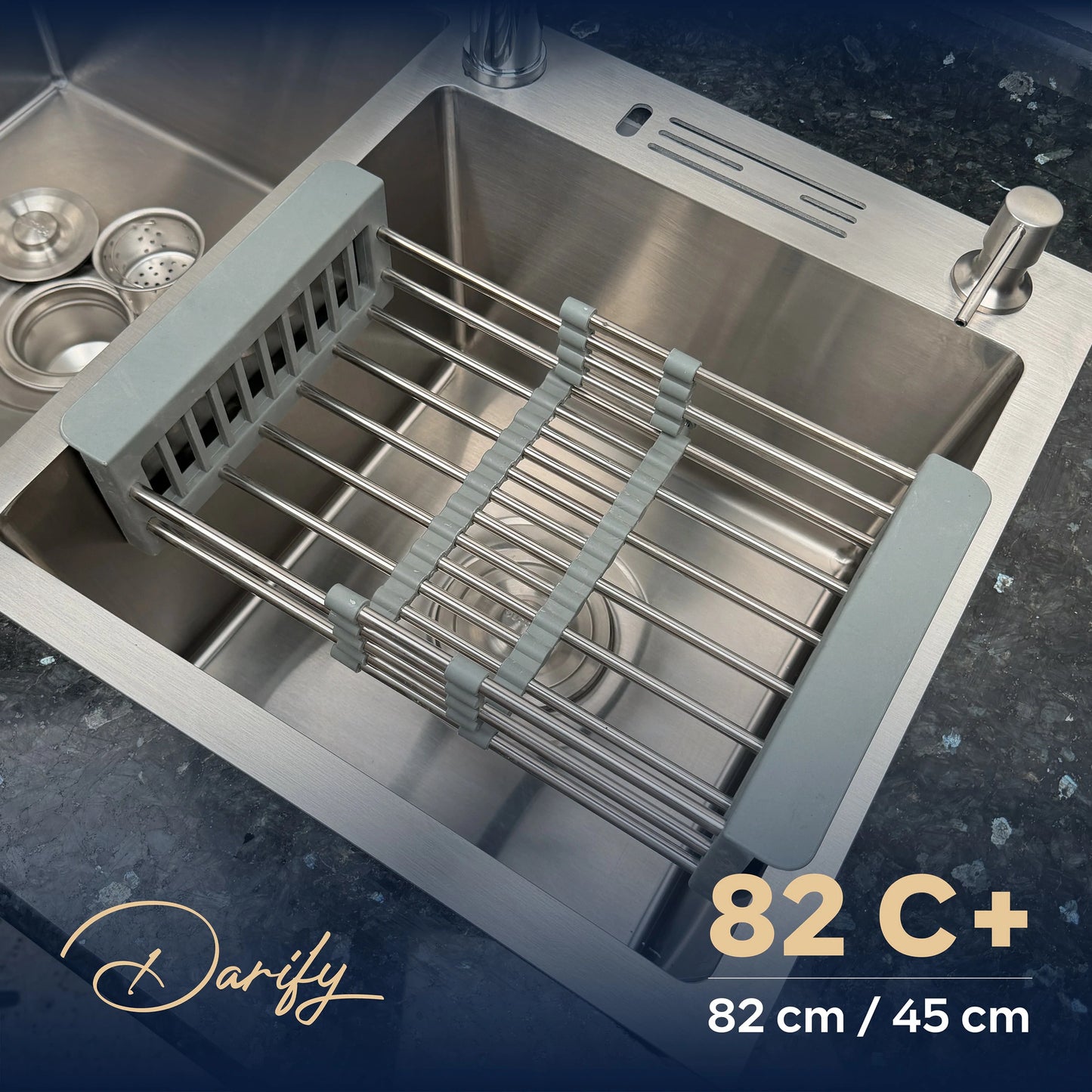 évier cuisine SWISS_INOX  82C+ (82x45) + Robinet 360