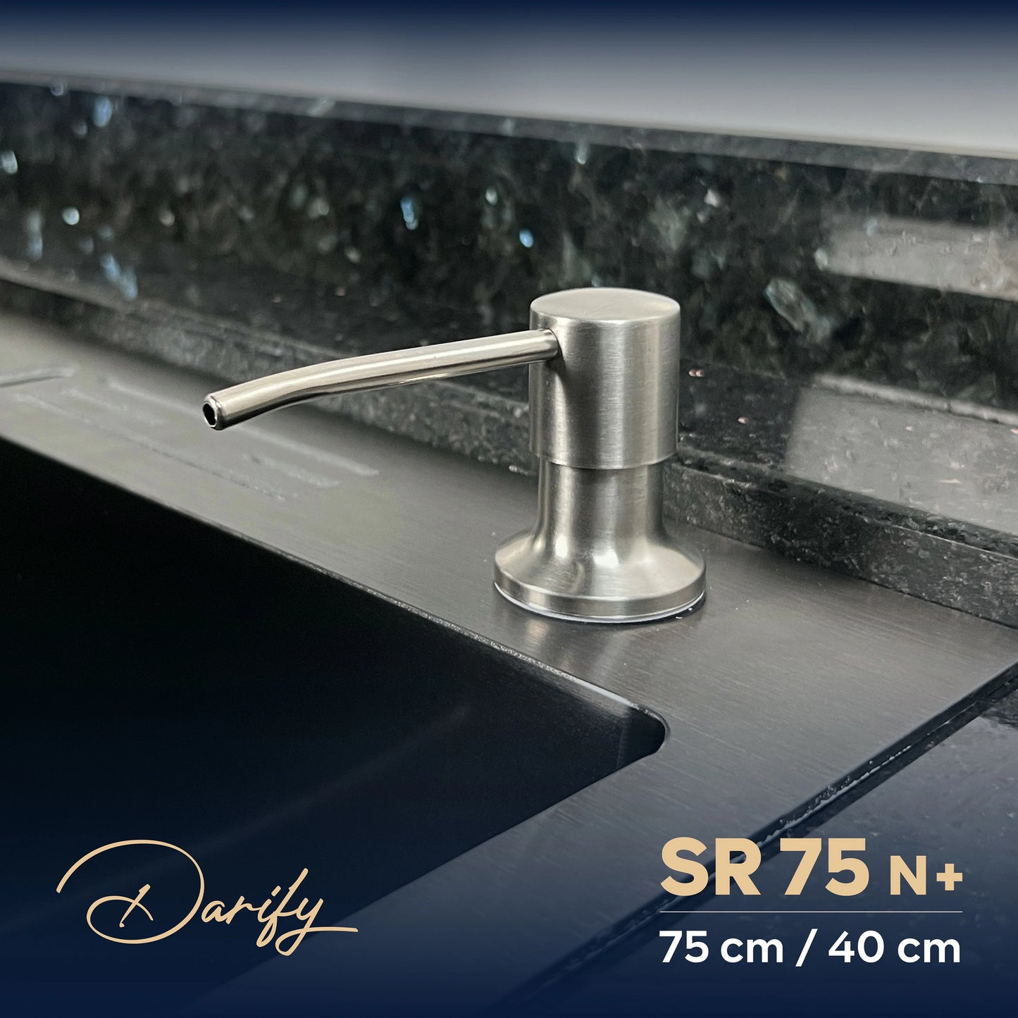 Évier de cuisine SR75N+ de SWISS INOX (82×45cm) + ROBINET 360