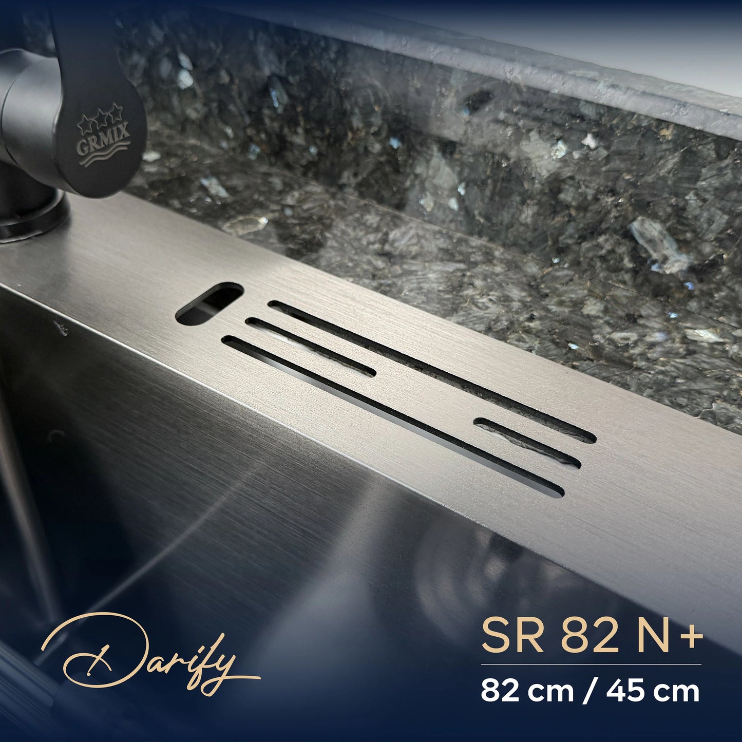 évier cuisine SWISS_INOX  SR82N+ (82x45) + Robinet 360