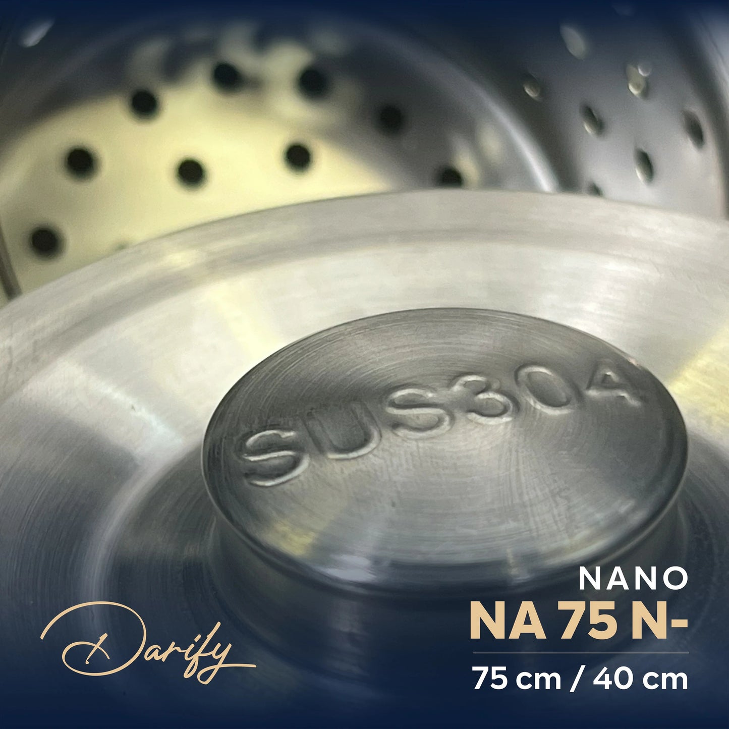 EVEIR CUISINE SWISSINOX NA75N- NANO 75/40cm INOX 304 + ROBINET 360