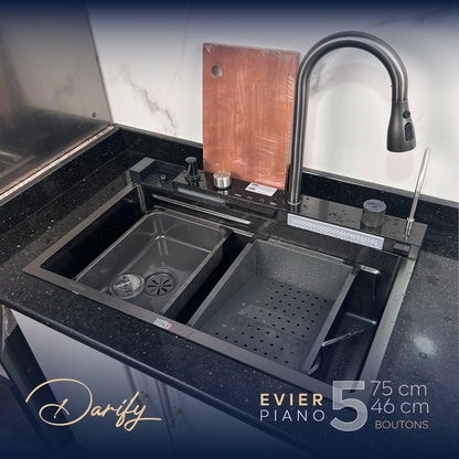 EVEIR CUISINE SWISSINOX P5N 75/46cm INOX 304 smart 5 boutons