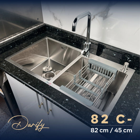 EVEIR CUISINE SWISSINOX 82C- / 82X45cm  INOX 304 + ROBINET 360