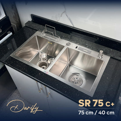 Évier de cuisine SR75C+ de SWISS INOX (75×40 cm) + ROBINET 360