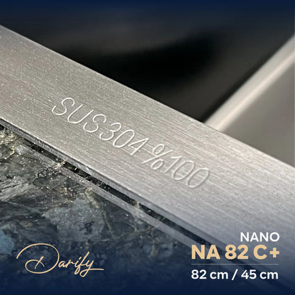 EVEIR CUISINE  NA82C+ DOUBELE BAC 82/45cm INOX 304/ NANO + ROBINET 360