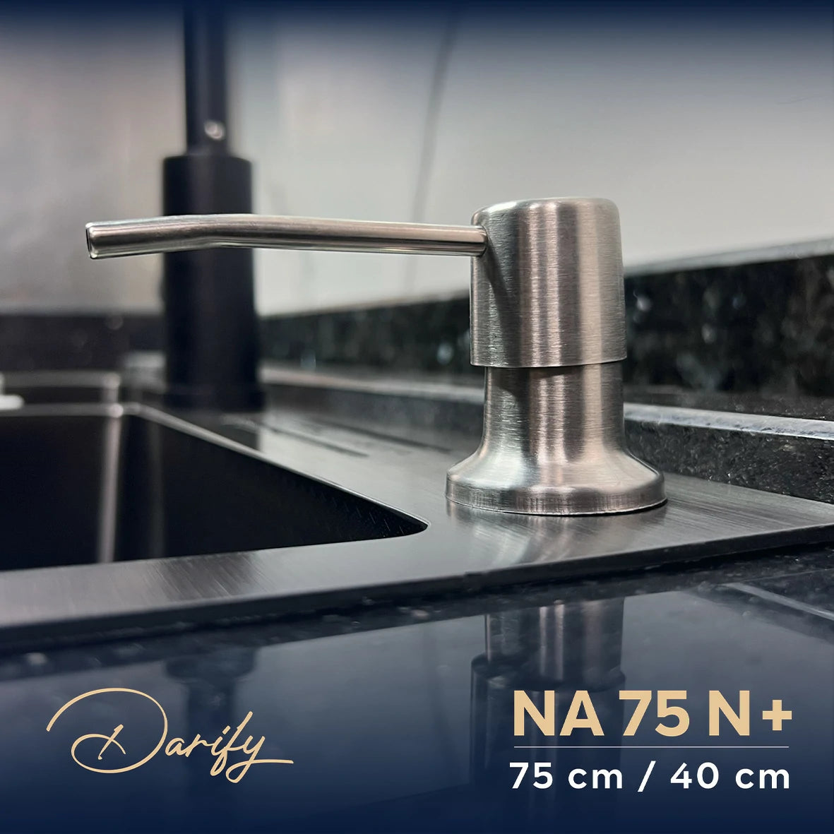 evier cuisine SWISS-INOX NA75N+ double bac 75/40 cm / NANO + Roibinet 360
