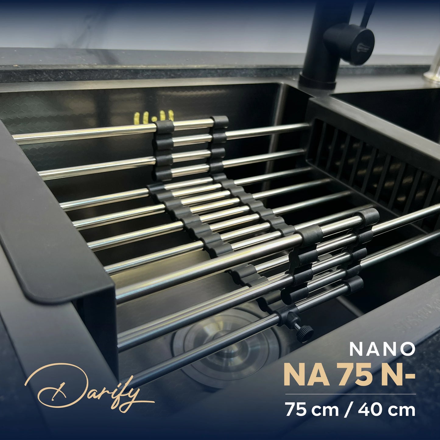 EVEIR CUISINE SWISSINOX NA75N- NANO 75/40cm INOX 304 + ROBINET 360