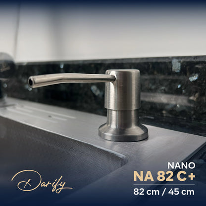EVEIR CUISINE  NA82C+ DOUBELE BAC 82/45cm INOX 304/ NANO + ROBINET 360