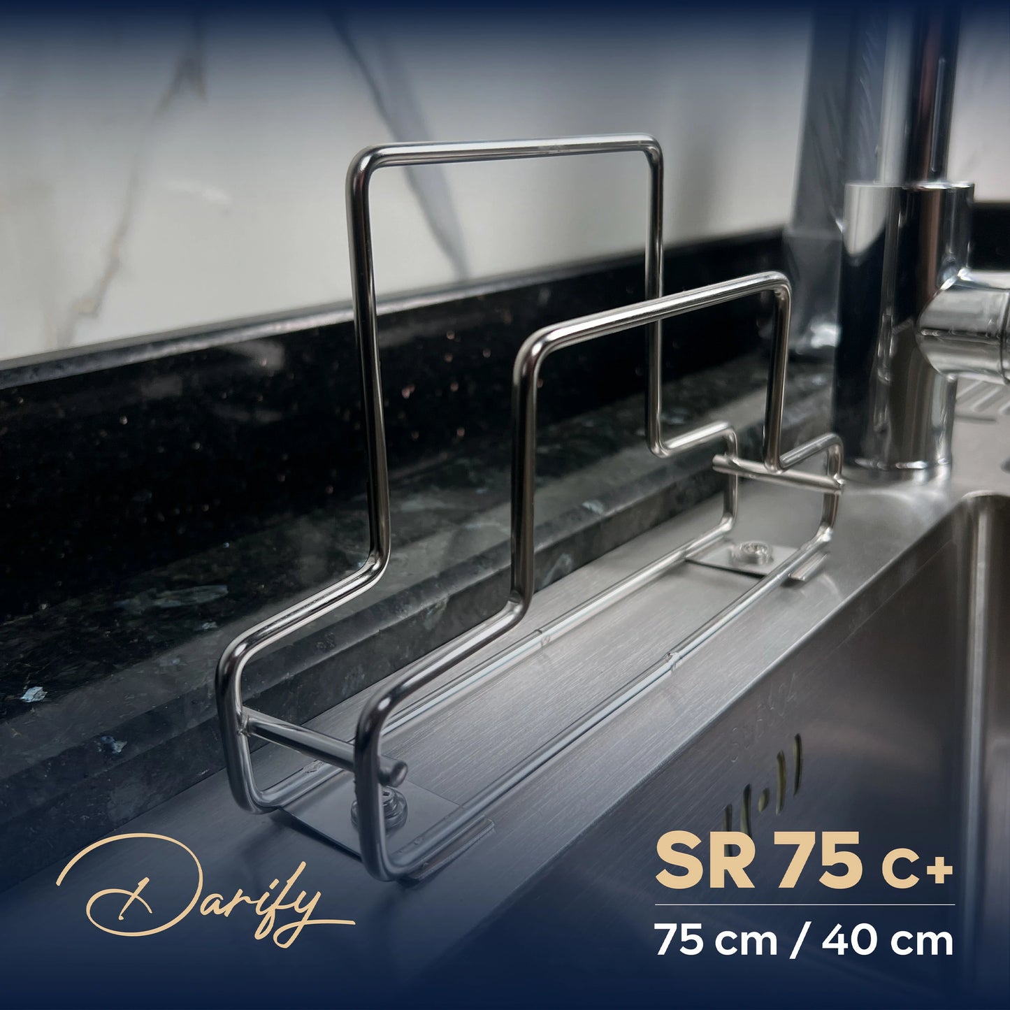 Évier de cuisine SR75C+ de SWISS INOX (75×40 cm) + ROBINET 360