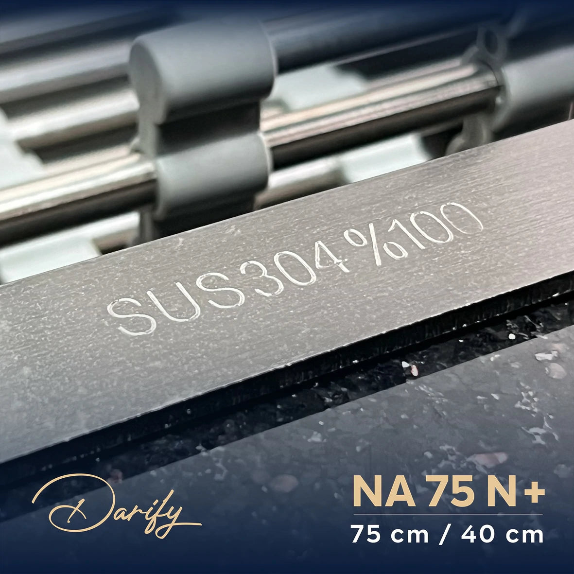 evier cuisine SWISS-INOX NA75N+ double bac 75/40 cm / NANO + Roibinet 360