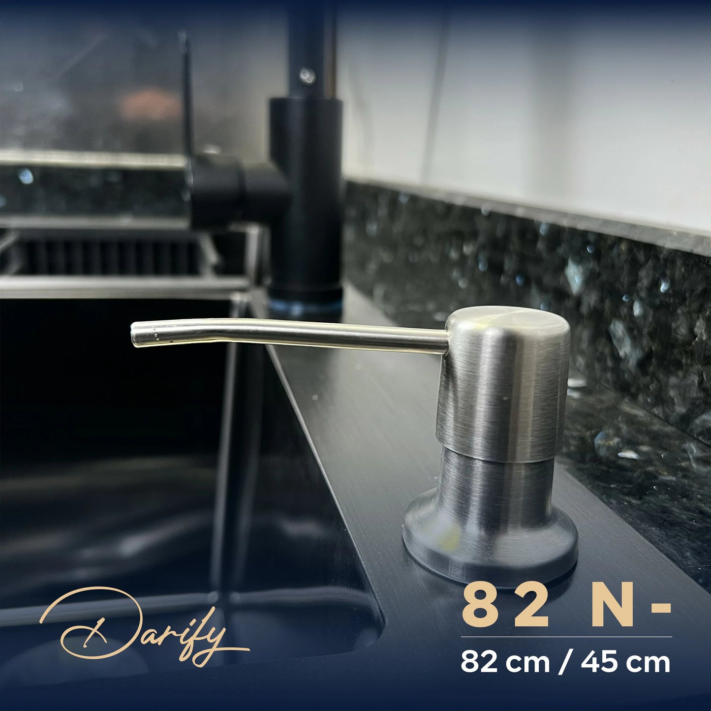 EVEIR CUISINE SWISSINOX 82N- / 82x45cm INOX 304 + ROBINET 360