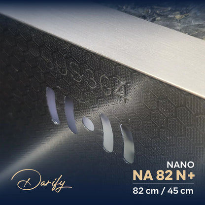 EVEIR CUISINE  NA82N+ DOUBELE BAC 82/45cm INOX 304/ NANO + ROBINET 360