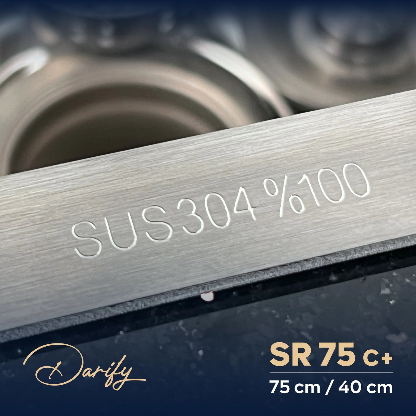 Évier de cuisine SR75C+ de SWISS INOX (75×40 cm) + ROBINET 360