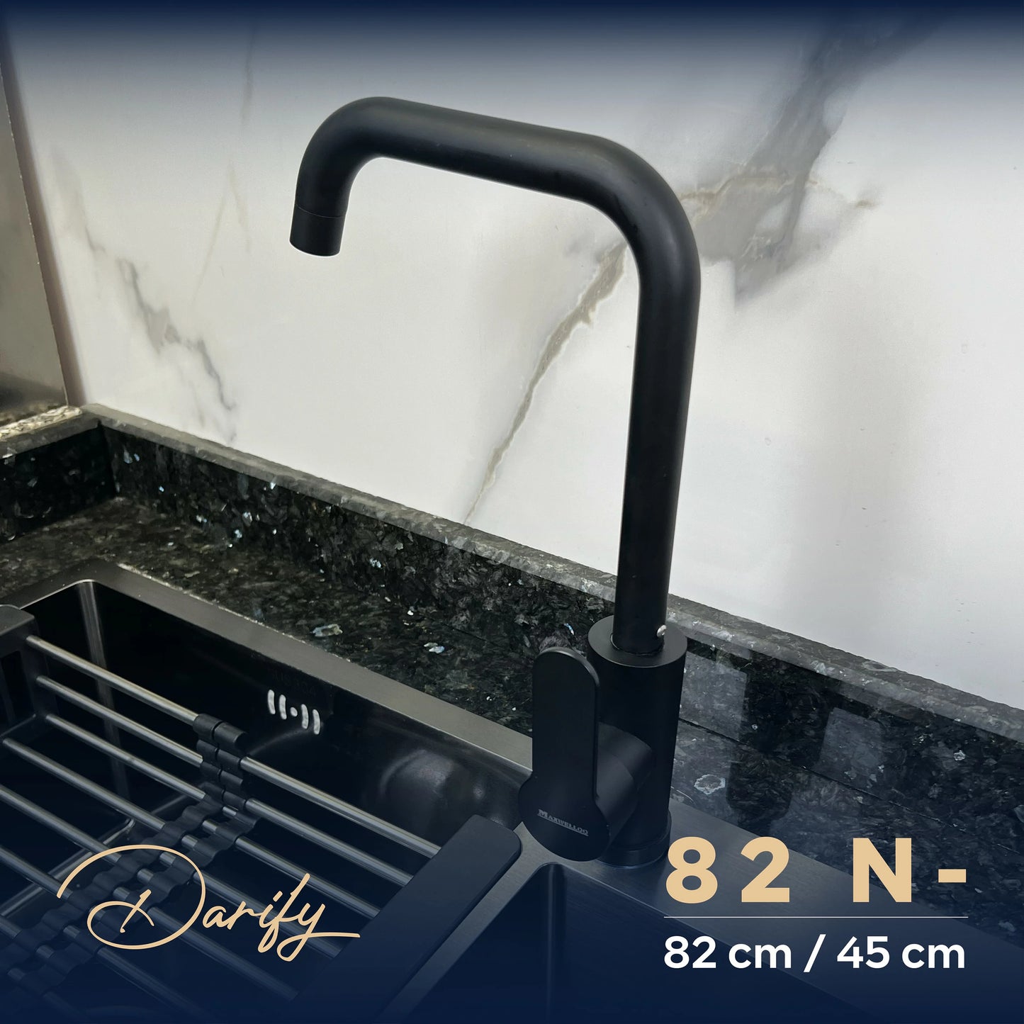 EVEIR CUISINE SWISSINOX 82N- / 82x45cm INOX 304 + ROBINET 360